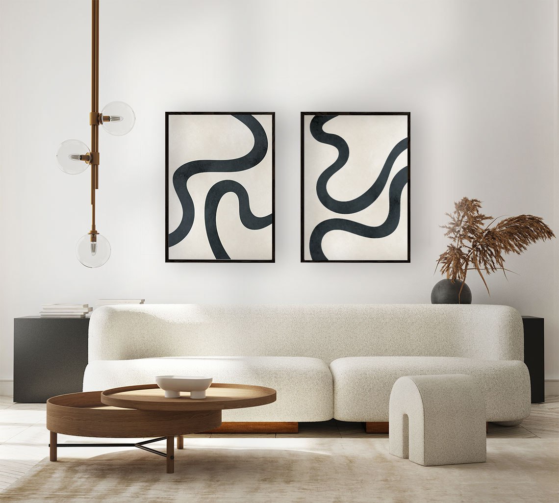 Contemporary Swirl Duo