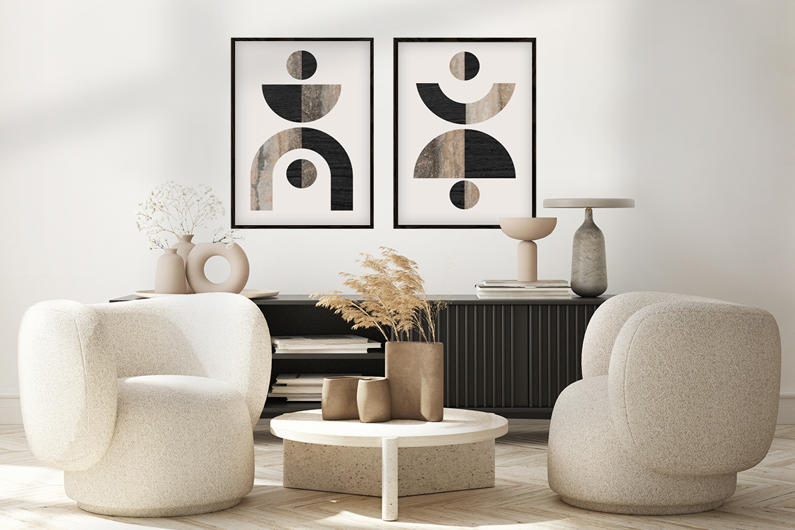 Natural Mid Century Duo